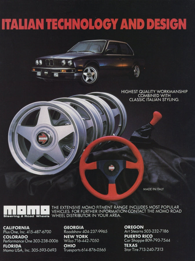 BMW-E30 Momo-Vintage-Print-Magazine-Ad-BIMMERtips.com