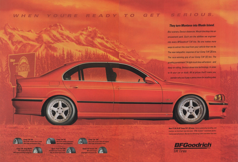 BMW-E39 BFGoodrich-Vintage-Print-Magazine-Ad-BIMMERtips.com
