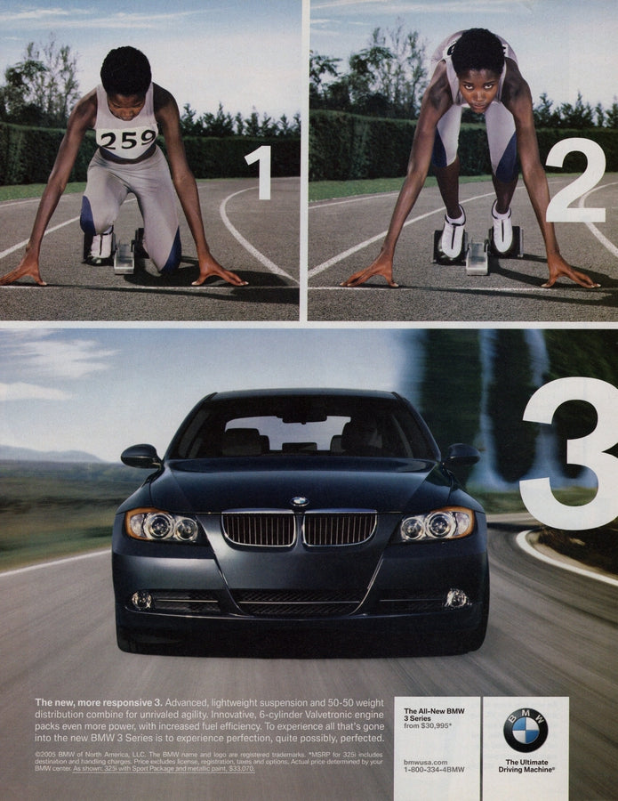 BMW-E90 1, 2, 3-Vintage-Print-Magazine-Ad-BIMMERtips.com
