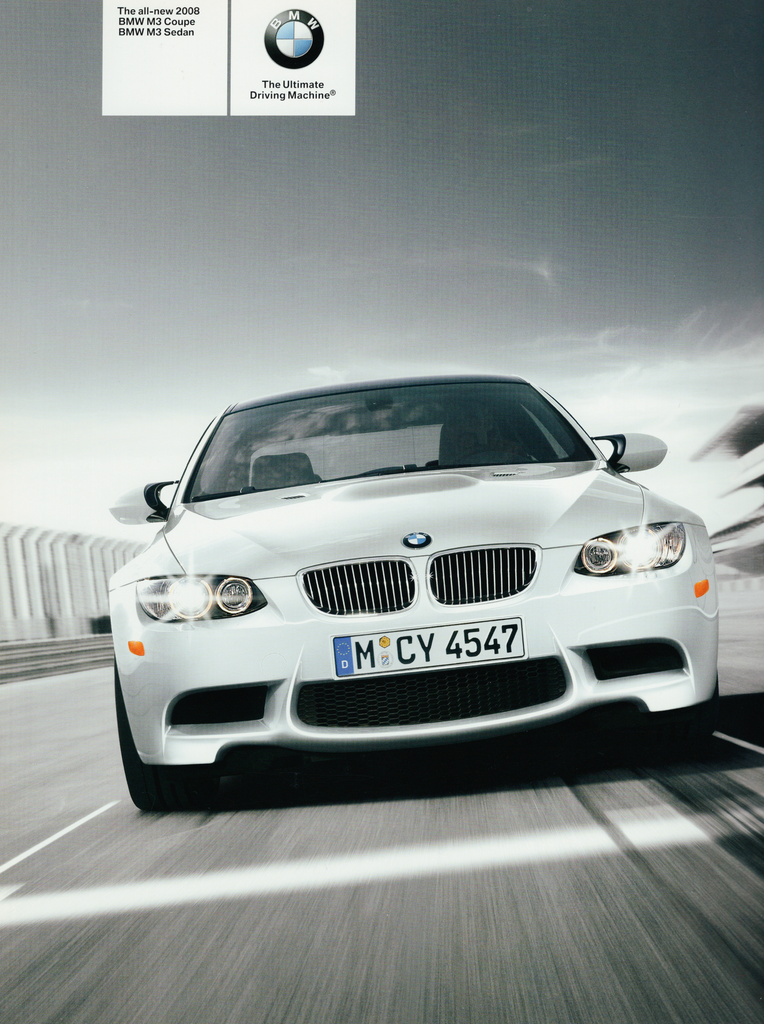 BMW-E92 M3, E90 M3, 2008-Dealership-Sales-Brochure