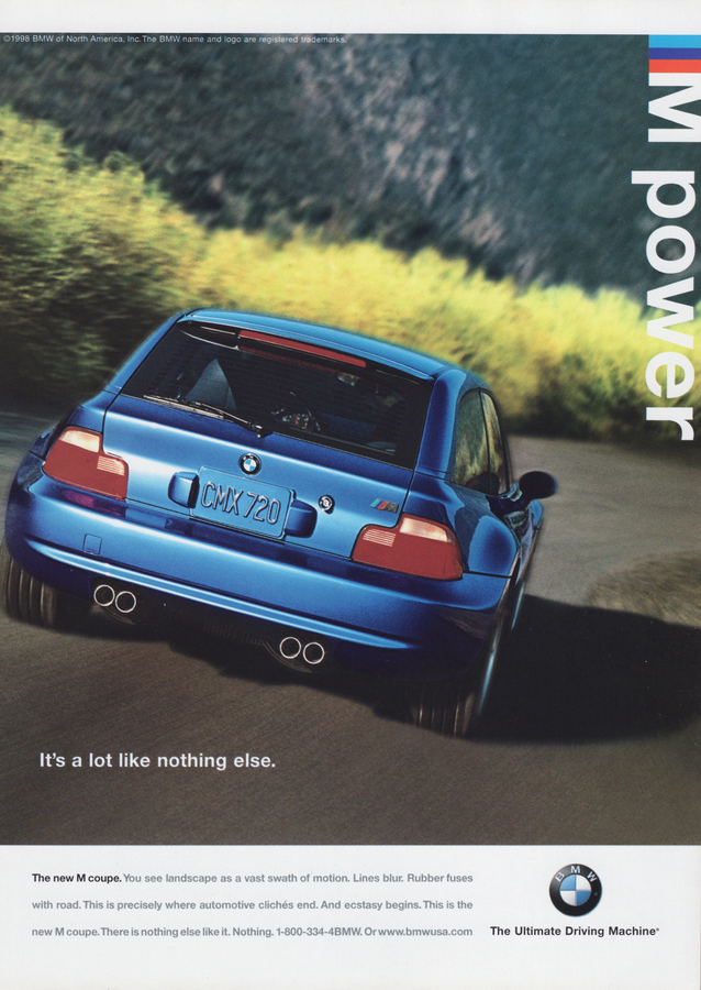BMW-Z3 M Coupe Like Nothing Else-Vintage-Print-Magazine-Ad-BIMMERtips.com