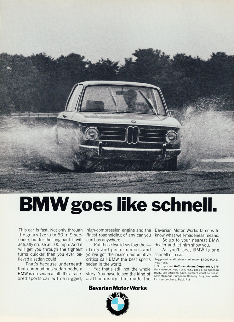 BMW-2002 Goes Like Schnell-Magazine-Ad