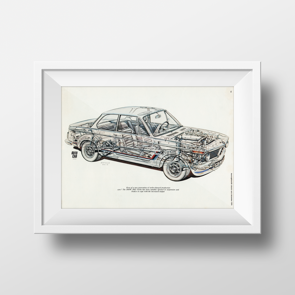 BMW-2002 Turbo Cutaway-Vintage-Print-Magazine-Ad-BIMMERtips.com