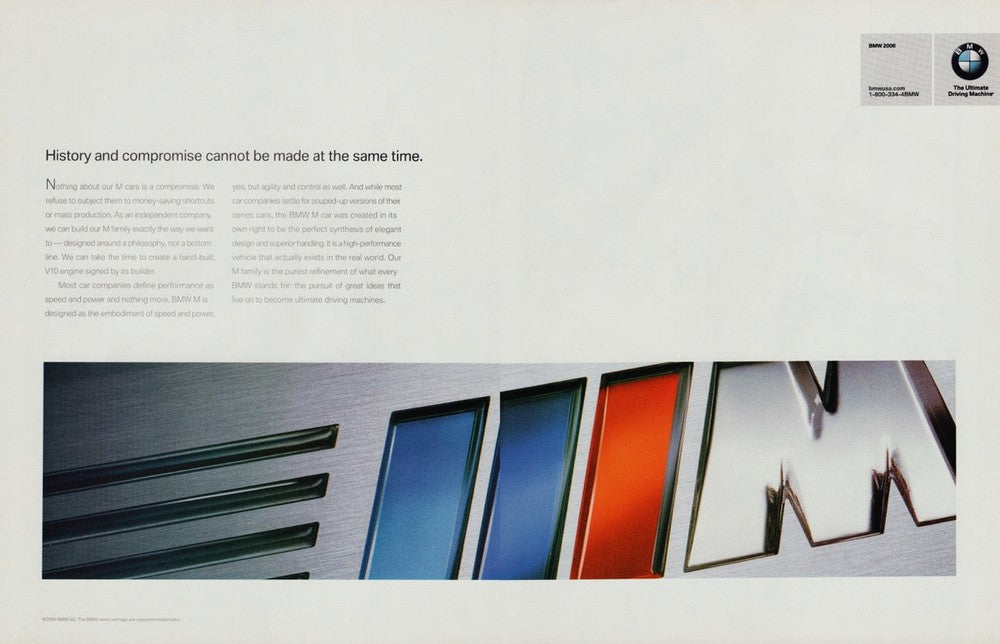 BMW-BMW M History and Compromise-Magazine-Ad