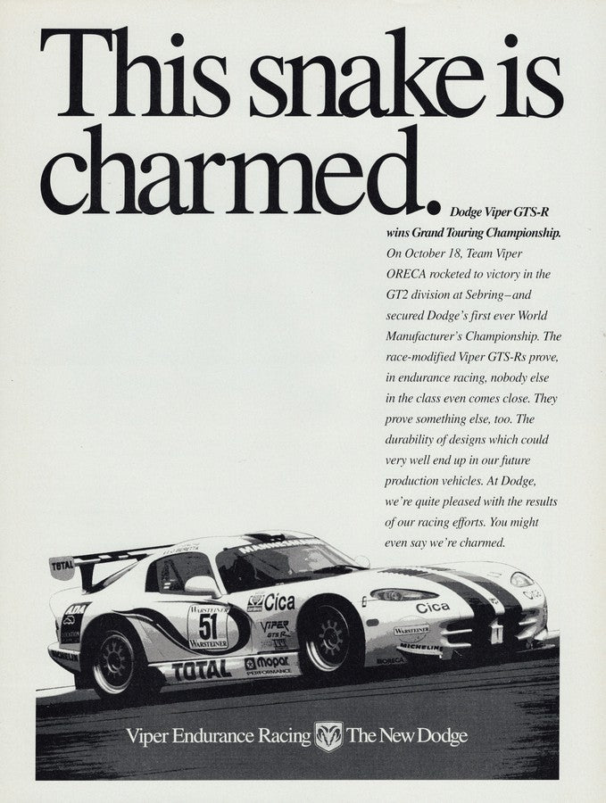 BMW-Dodge Viper Charmed-Magazine-Ad