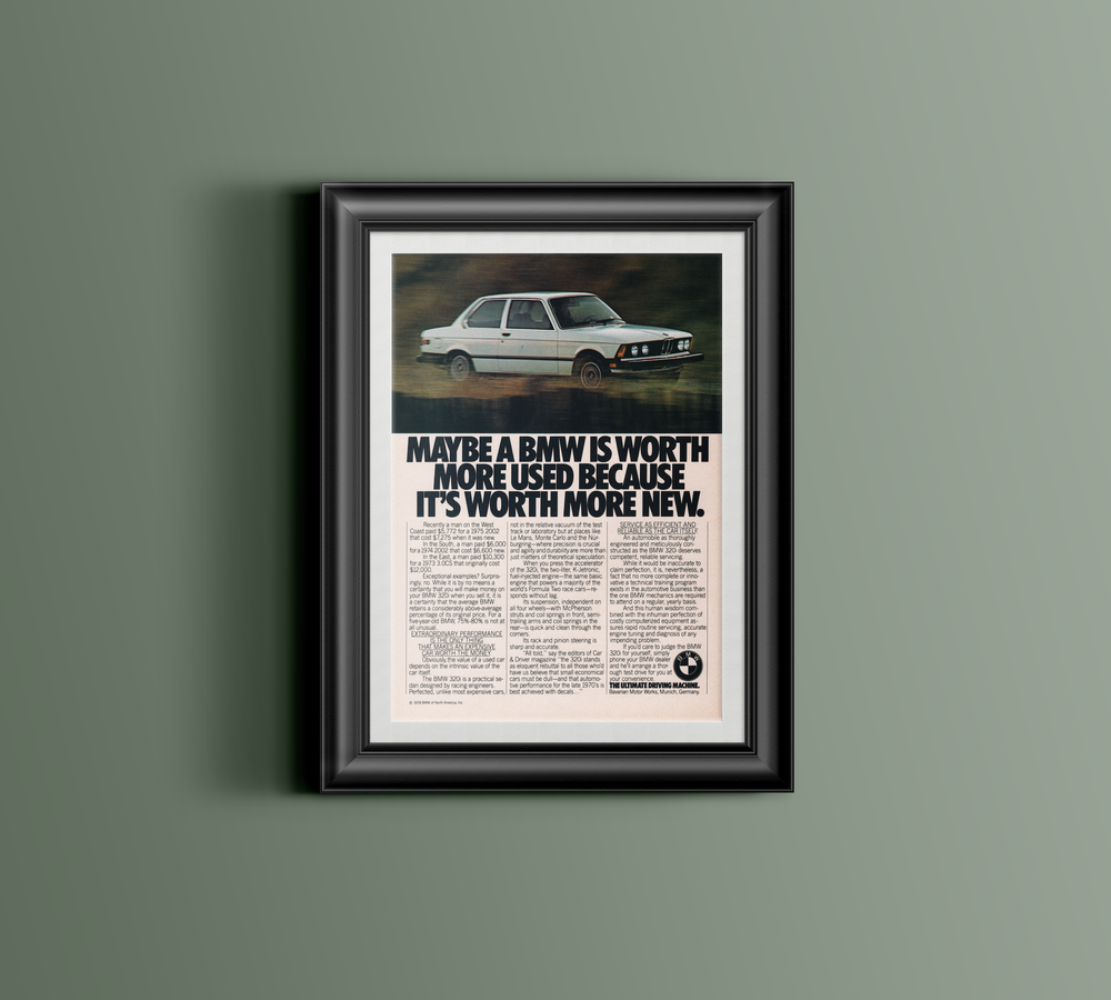 BMW-E21 320i Worth More Used-Magazine-Ad