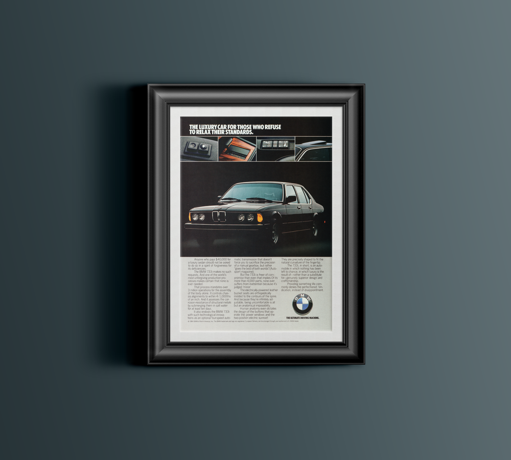 BMW-E23 Refuse to Relax-Vintage-Print-Magazine-Ad-BIMMERtips.com