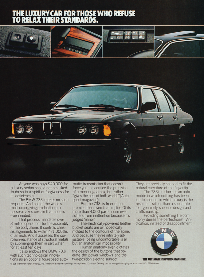 BMW-E23 Refuse to Relax-Vintage-Print-Magazine-Ad-BIMMERtips.com