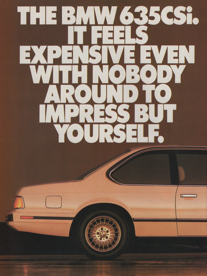 BMW-E24 635CSi Feels Expensive-Magazine-Ad