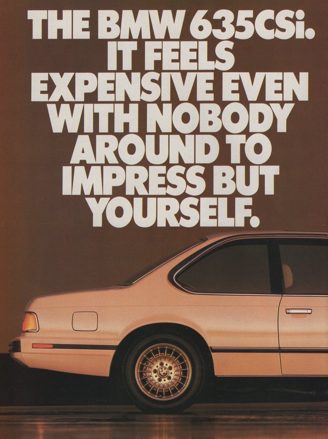 BMW-E24 635CSi Feels Expensive-Vintage-Print-Magazine-Ad-BIMMERtips.com