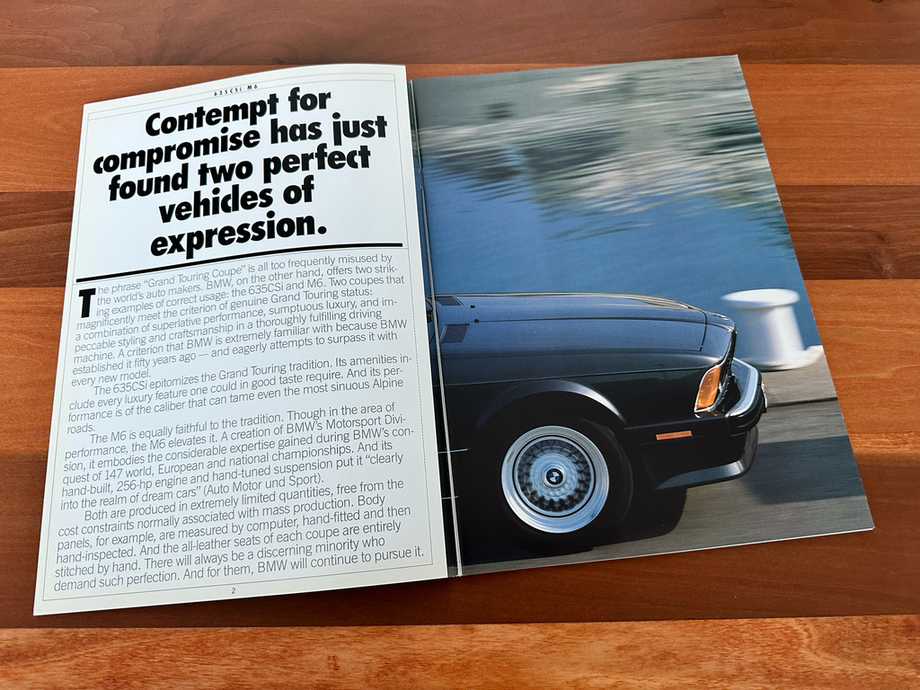 BMW-E24 635CSi & M6, 1987-Dealership-Sales-Brochure