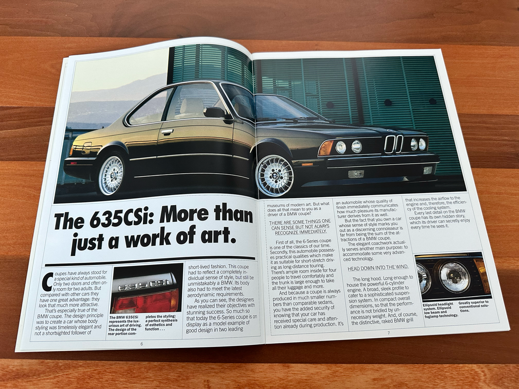 BMW-E24 635CSi & M6, 1987-Dealership-Sales-Brochure