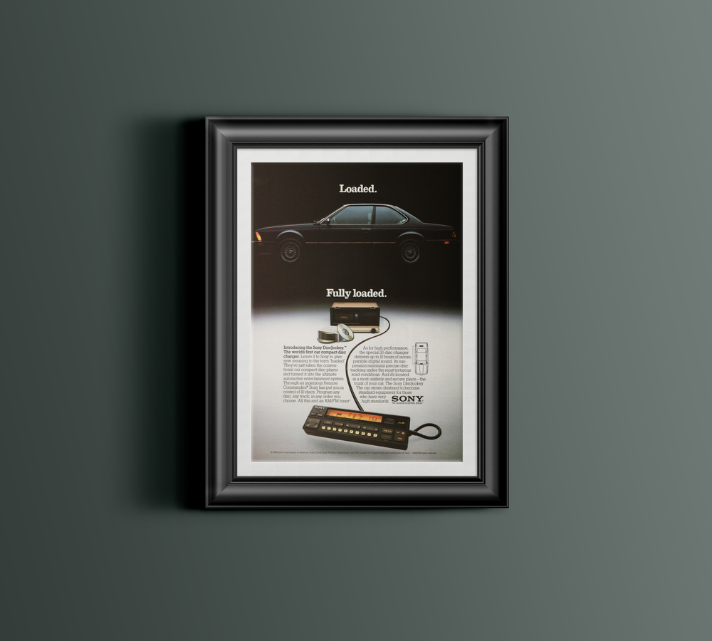 BMW-E24 Fully Loaded Sony-Magazine-Ad