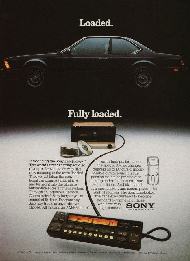 BMW-E24 Fully Loaded Sony-Magazine-Ad