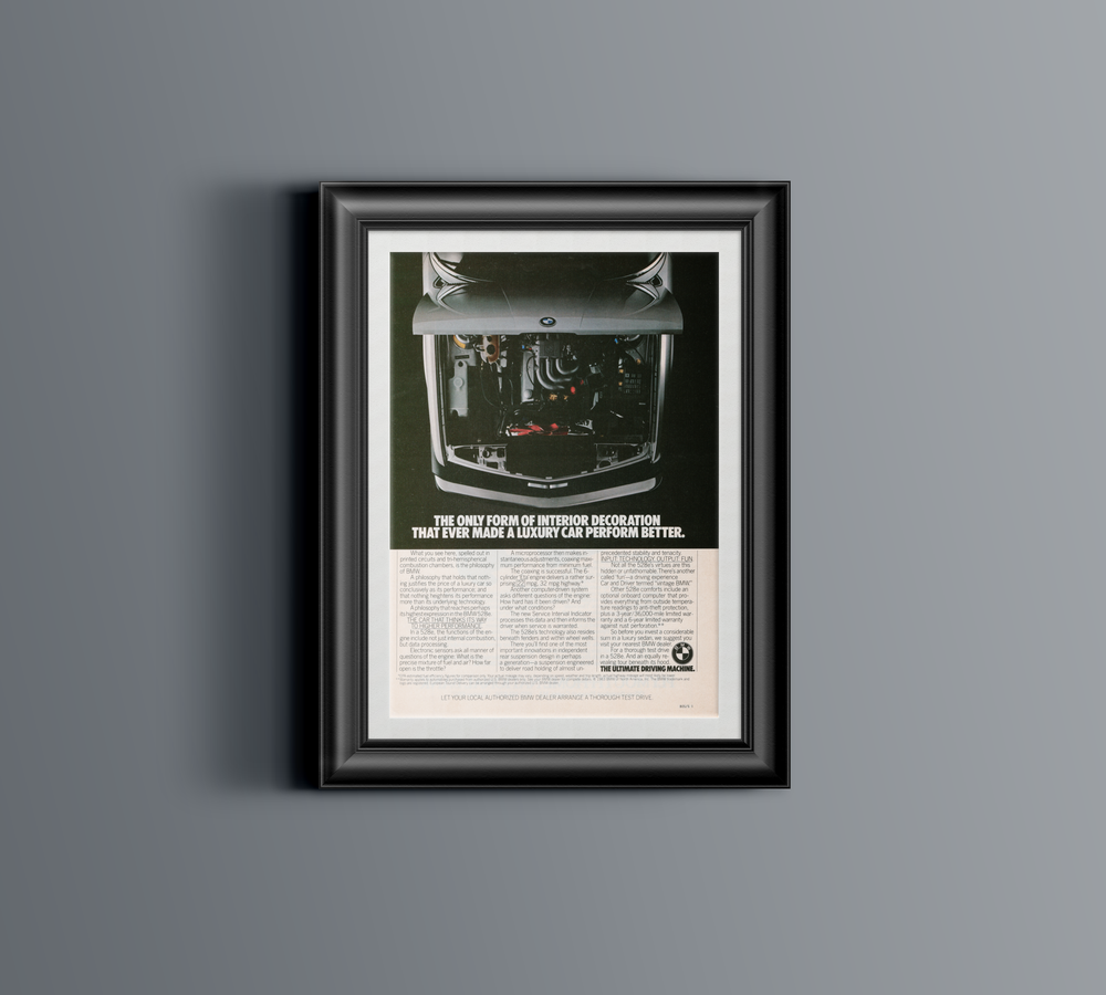 BMW-E28 528e Interior Decoration-Magazine-Ad