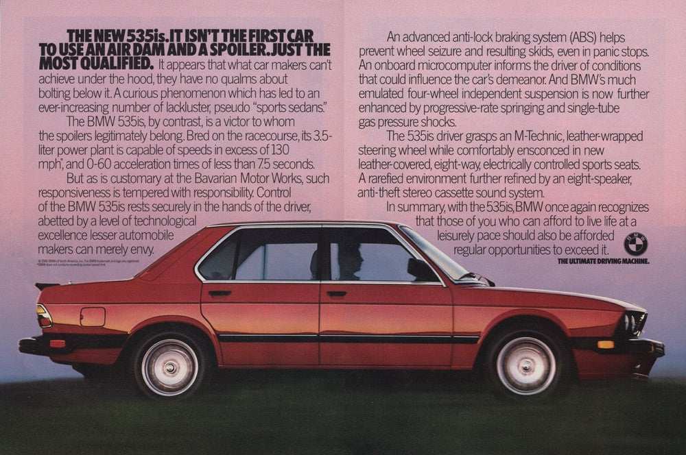BMW-E28 535is Most Qualified-Magazine-Ad