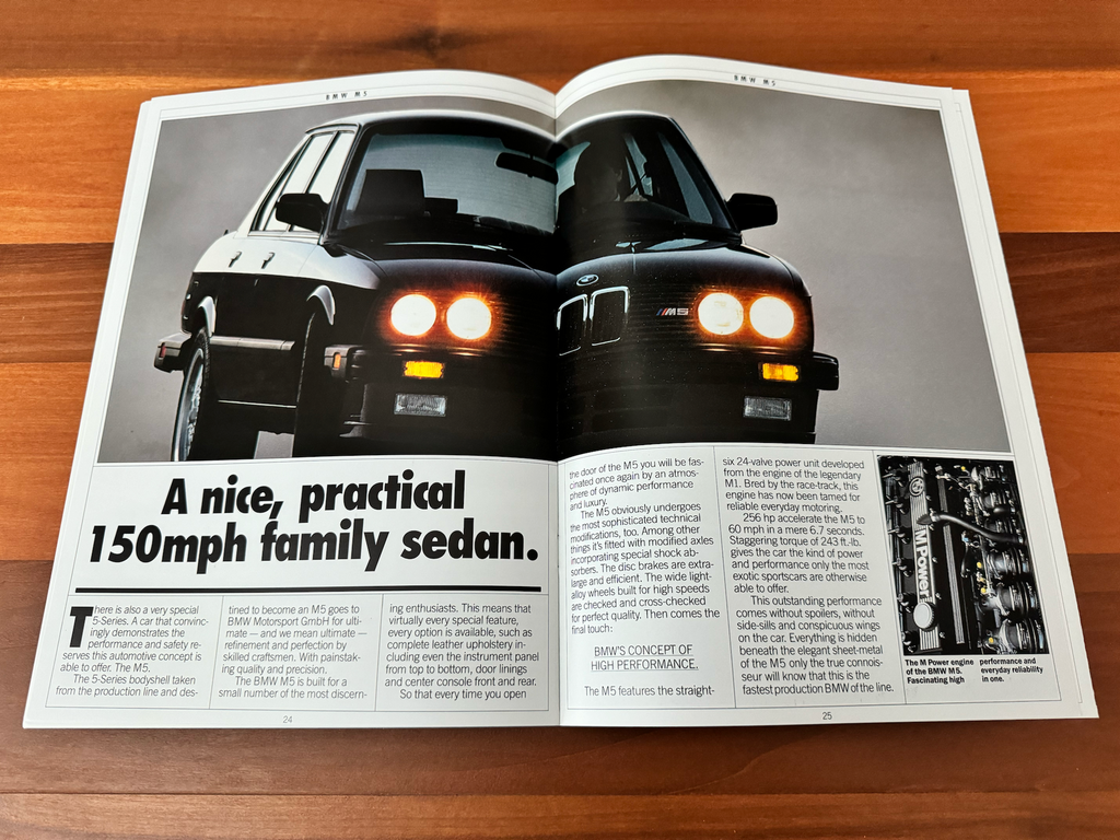 BMW-E28 Sedan, 1987-Dealership-Sales-Brochure