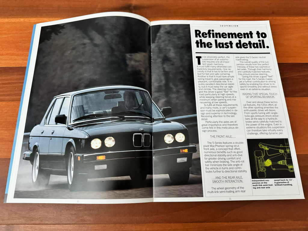 BMW-E28 Sedan, 1987-Dealership-Sales-Brochure