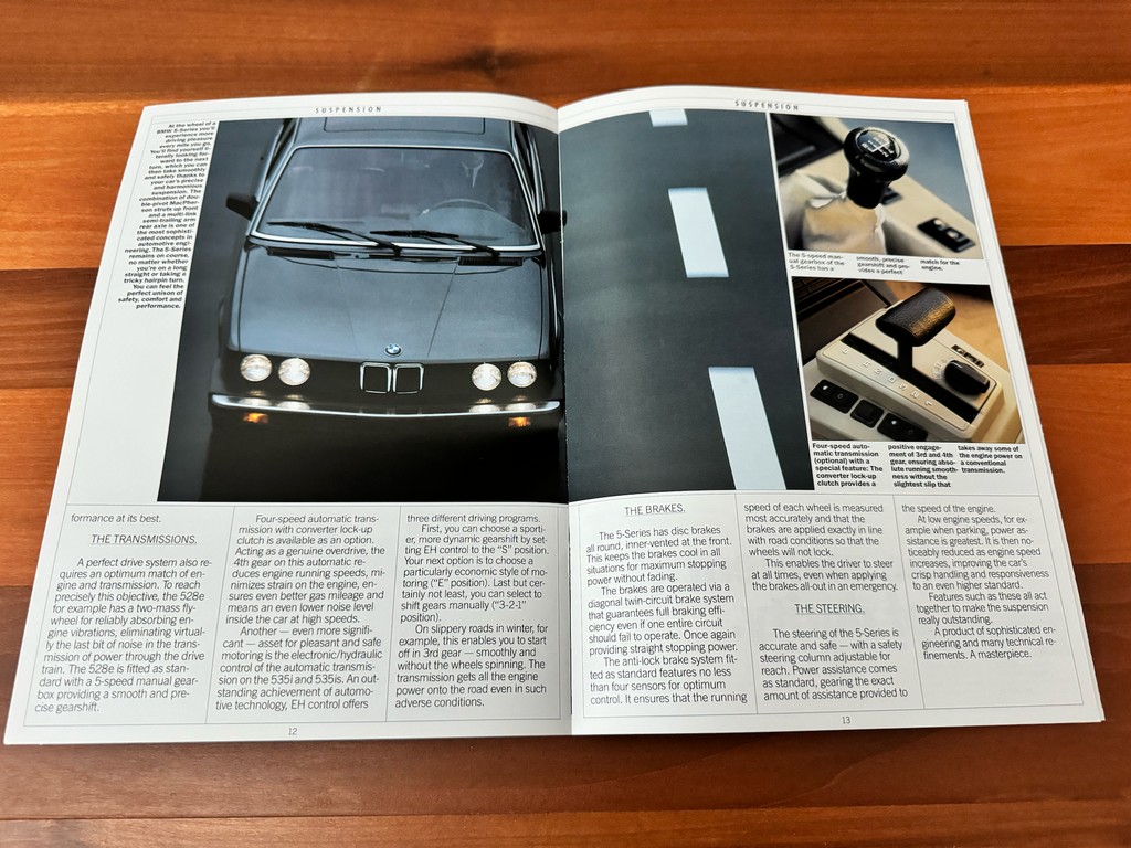 BMW-E28 Sedan, 1987-Dealership-Sales-Brochure