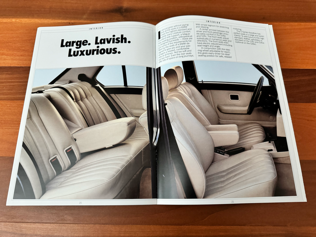 BMW-E28 Sedan, 1987-Dealership-Sales-Brochure