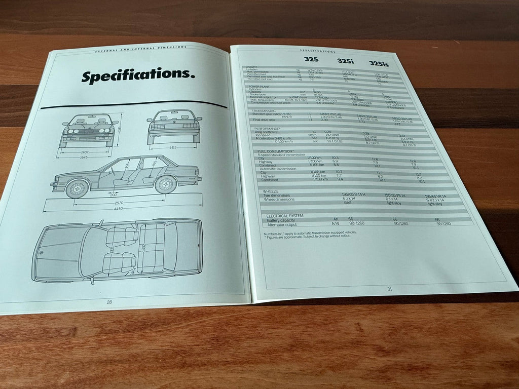 BMW-E30, 1988-Dealership-Sales-Brochure