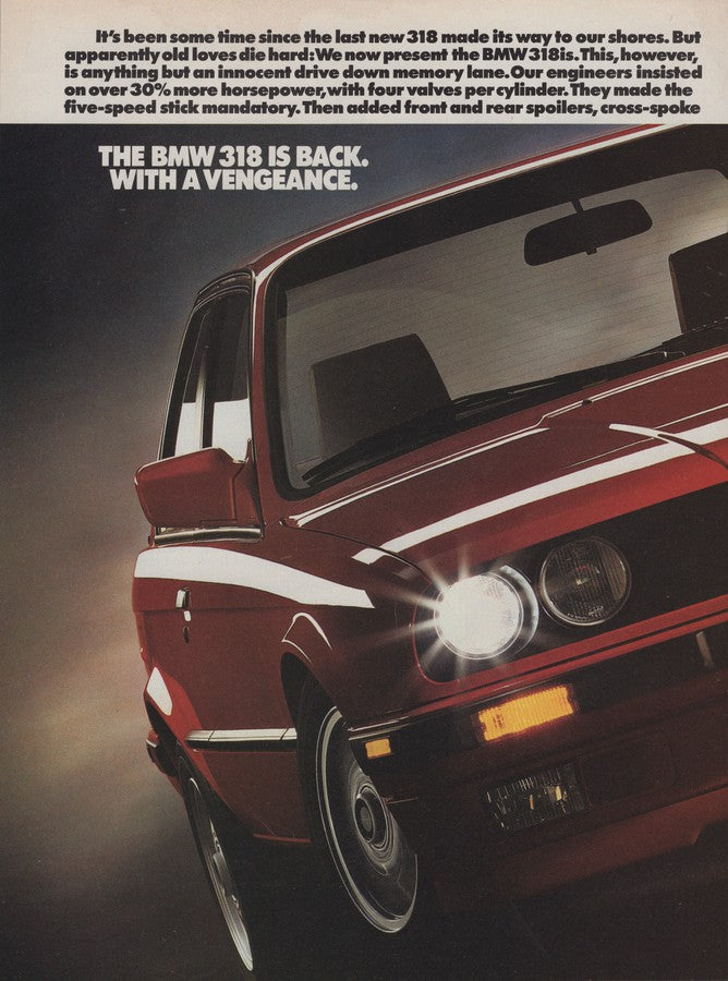 BMW-E30 318is Back with a Vengeance-Magazine-Ad