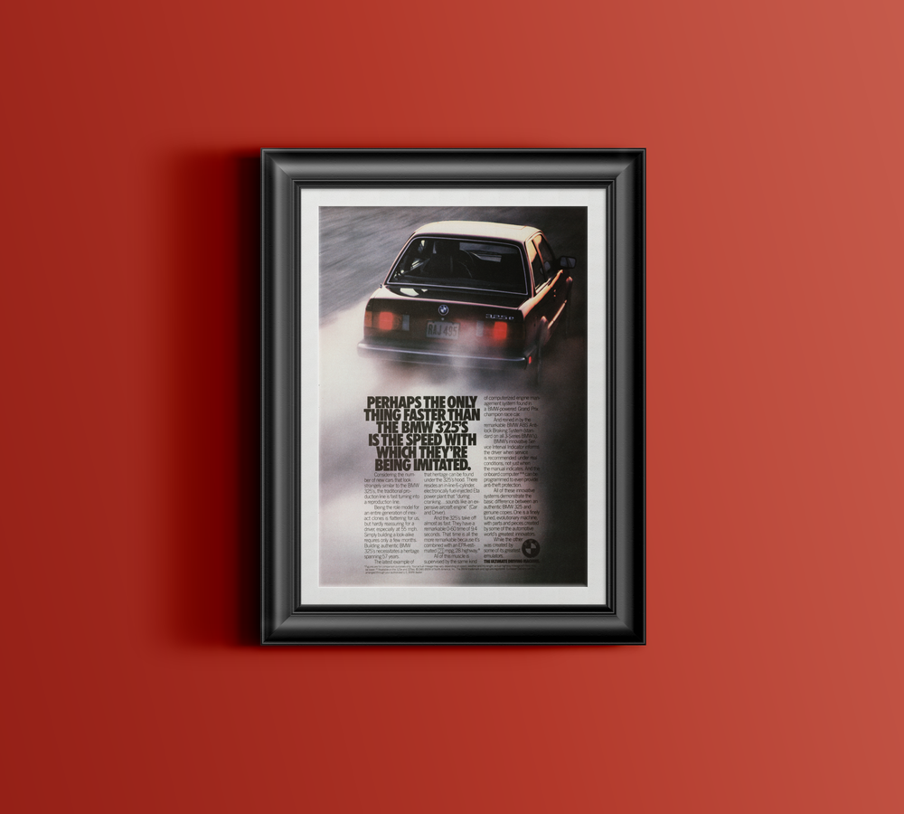 BMW-E30 325e 1985-Magazine-Ad