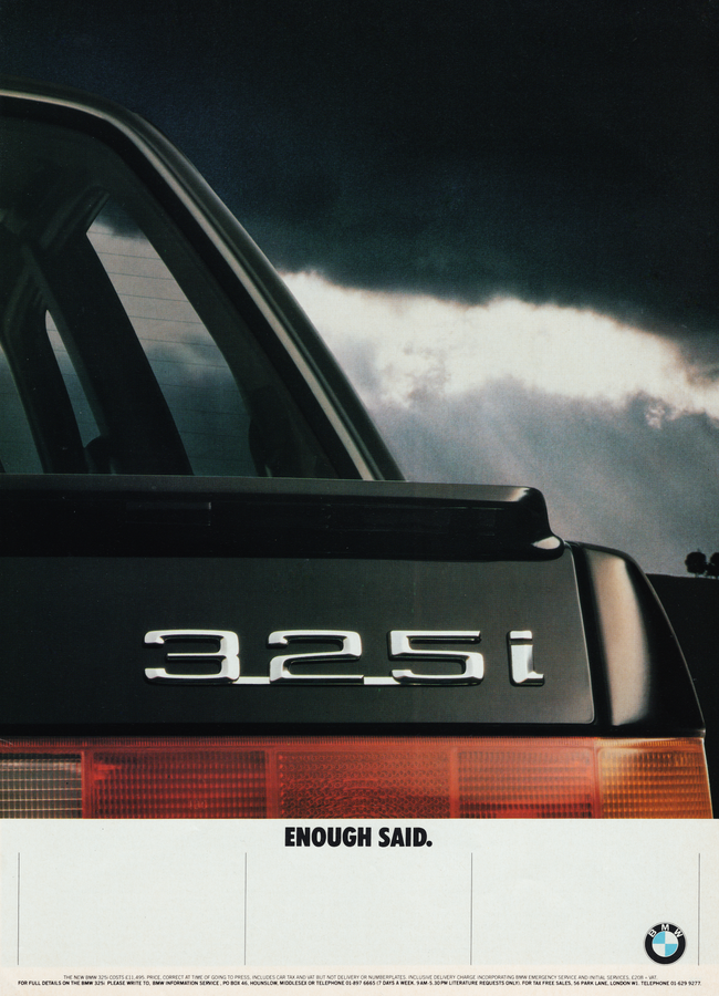 BMW-E30 325i Enough Said-Magazine-Ad