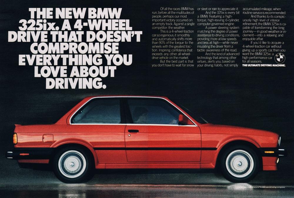 BMW-E30 325ix Doesn't Compromise-Magazine-Ad