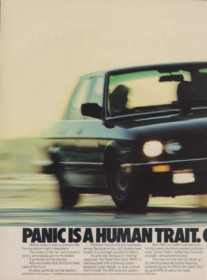 BMW-E30 Panic Is A Human Trait-Magazine-Ad