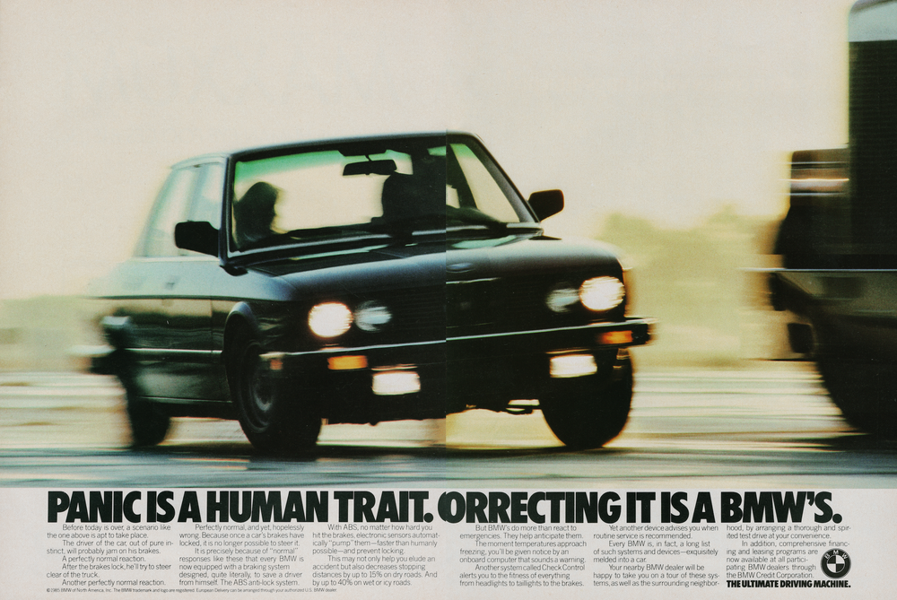 BMW-E30 Panic Is A Human Trait-Magazine-Ad