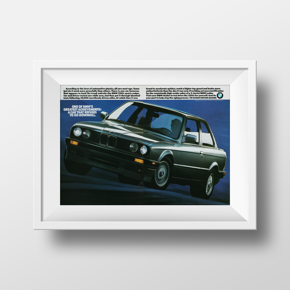 BMW-E30 Refuses To Go Downhill 325is-Magazine-Ad