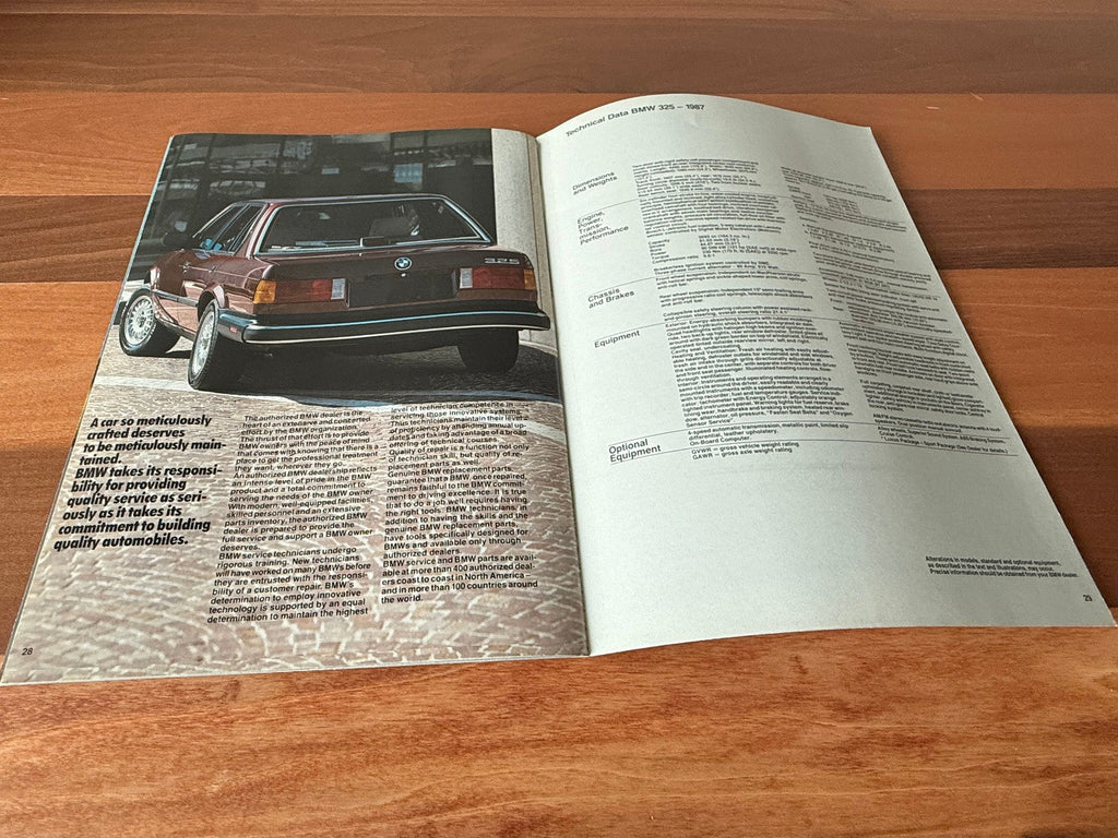 BMW-E30 Sedan, 1987-Dealership-Sales-Brochure