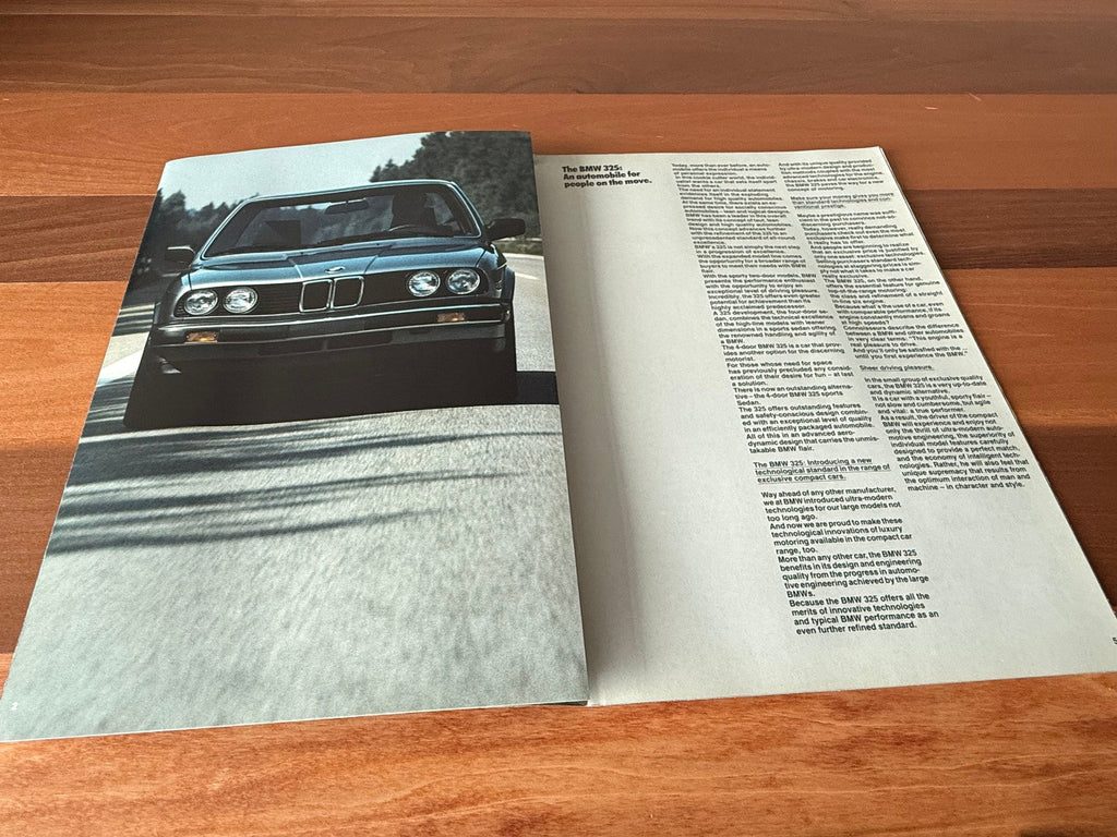 BMW-E30 Sedan, 1987-Dealership-Sales-Brochure