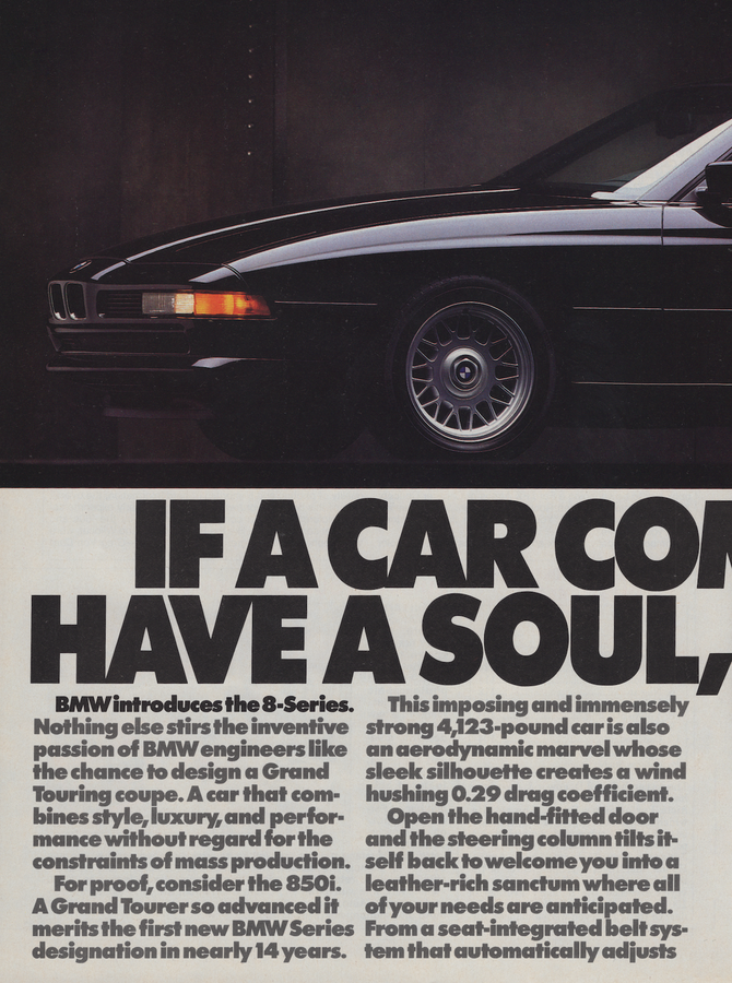 BMW-E31 850i Soul-Magazine-Ad
