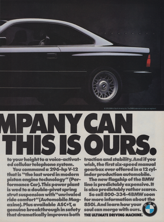 BMW-E31 850i Soul-Magazine-Ad