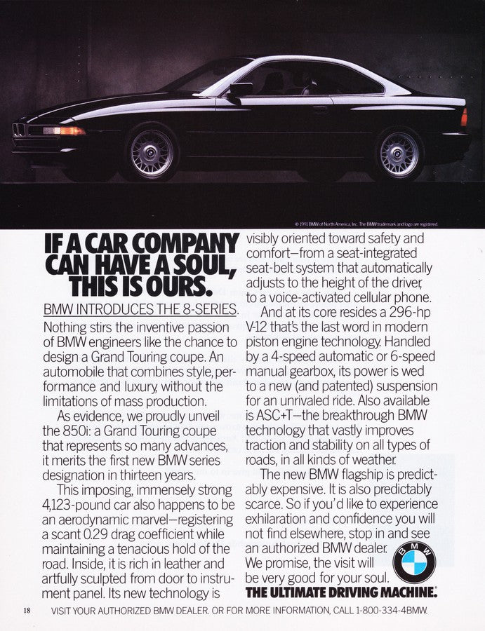 BMW-E31 850i Soul-Magazine-Ad