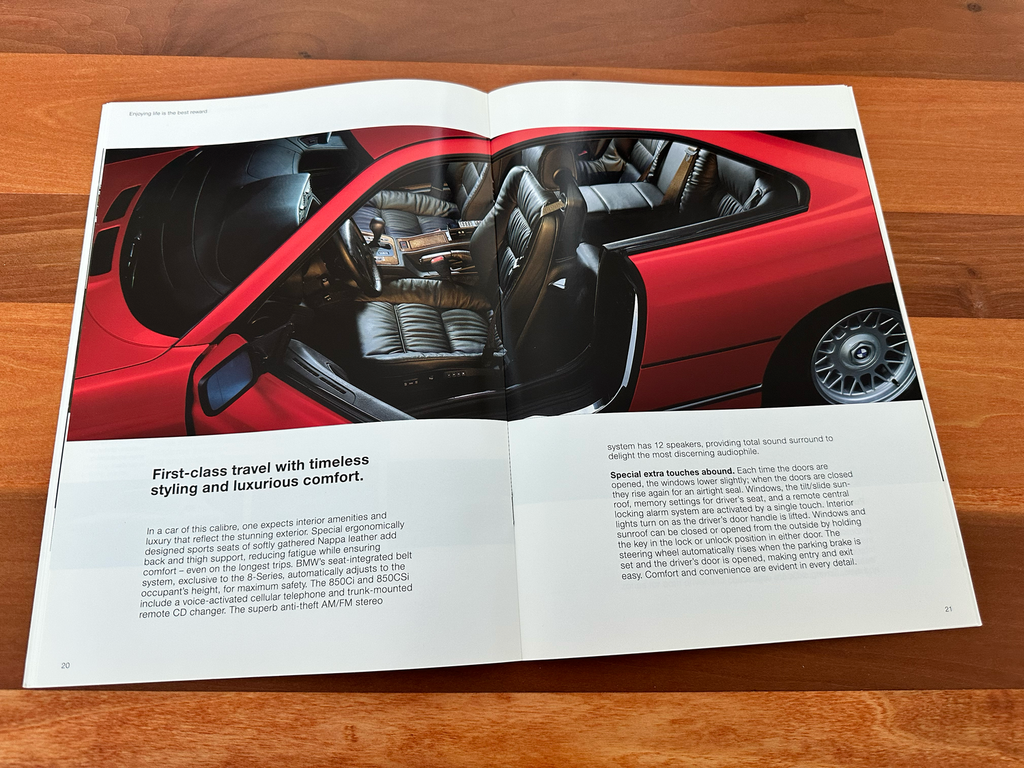 BMW-E31 Coupe, 1993-Dealership-Sales-Brochure