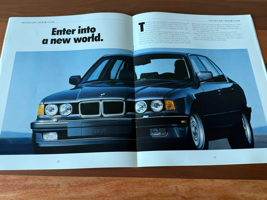 BMW-E32 750iL, 1990-Dealership-Sales-Brochure
