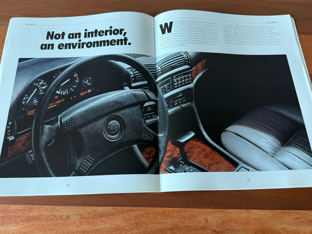 BMW-E32 750iL, 1990-Dealership-Sales-Brochure