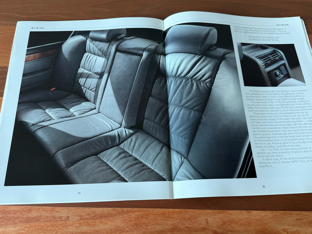 BMW-E32 750iL, 1990-Dealership-Sales-Brochure