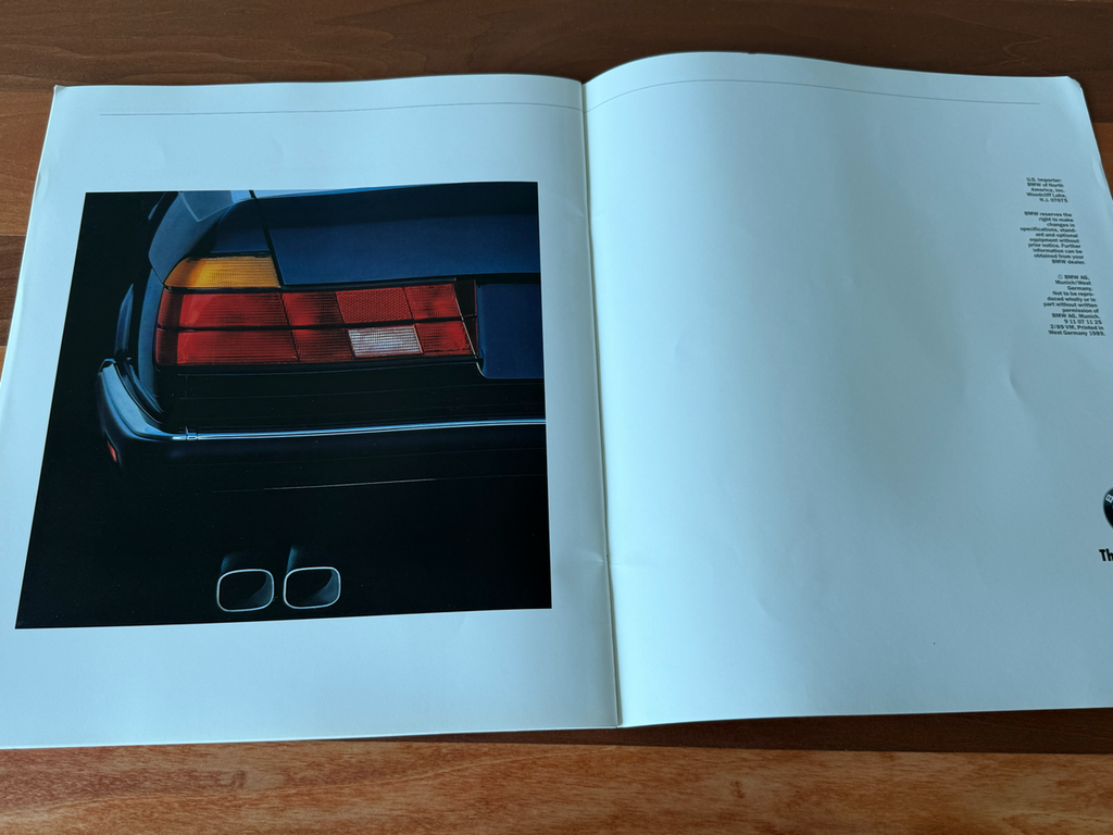 BMW-E32 750iL, 1990-Dealership-Sales-Brochure