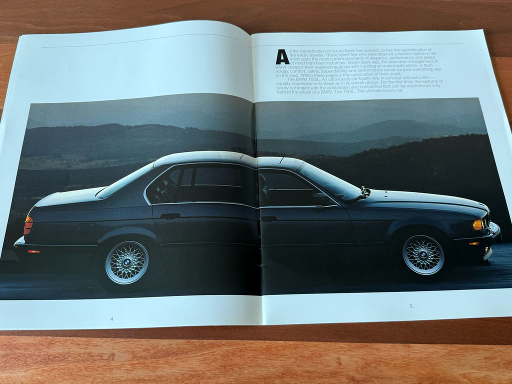 BMW-E32 750iL, 1990-Dealership-Sales-Brochure