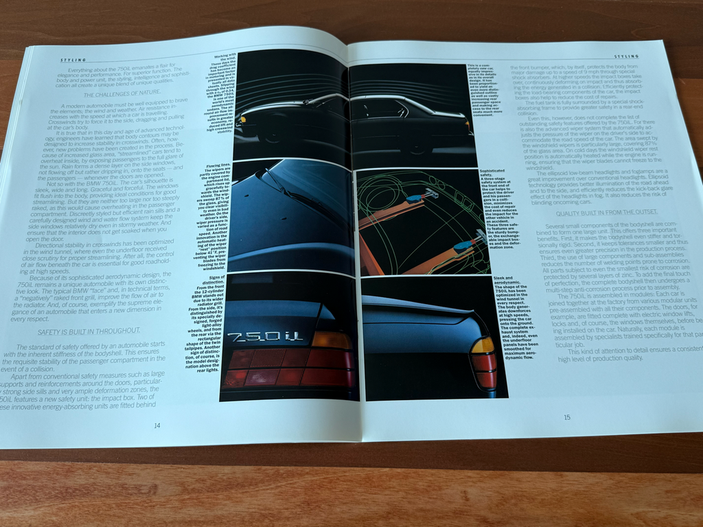 BMW-E32 750iL, 1990-Dealership-Sales-Brochure