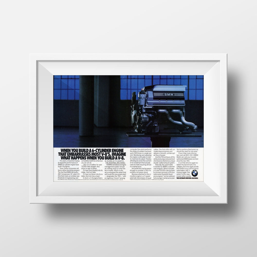 BMW-E32 M60 740i V8-Magazine-Ad