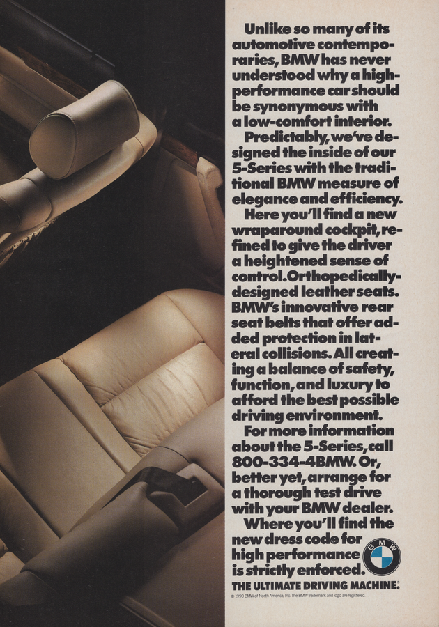 BMW-E34 Dress Code For High Performance-Magazine-Ad