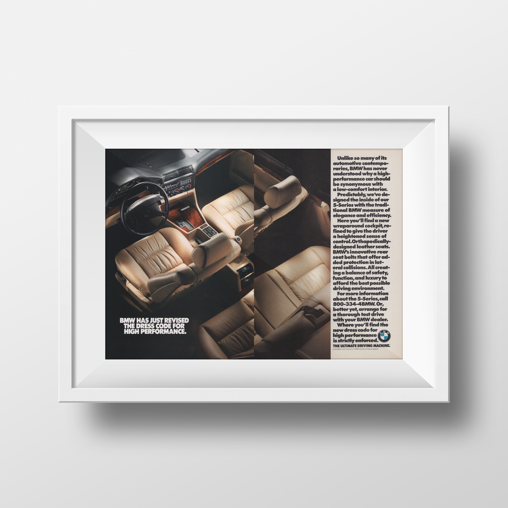 BMW-E34 Dress Code For High Performance-Magazine-Ad
