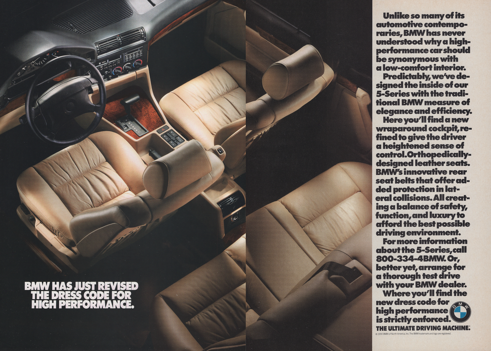 BMW-E34 Dress Code For High Performance-Magazine-Ad