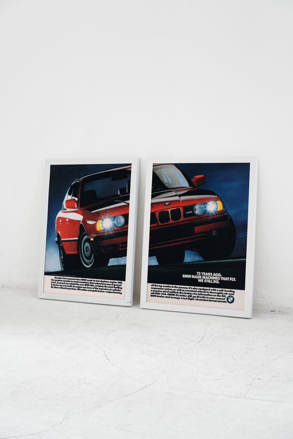 BMW-E34 M5 BMW Makes Machines that Fly-Magazine-Ad