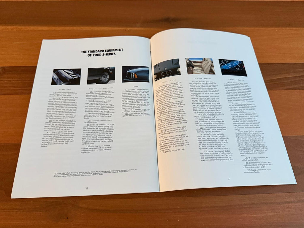 BMW-E34 Sedan, Touring, 1993-Dealership-Sales-Brochure
